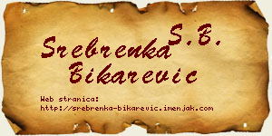 Srebrenka Bikarević vizit kartica